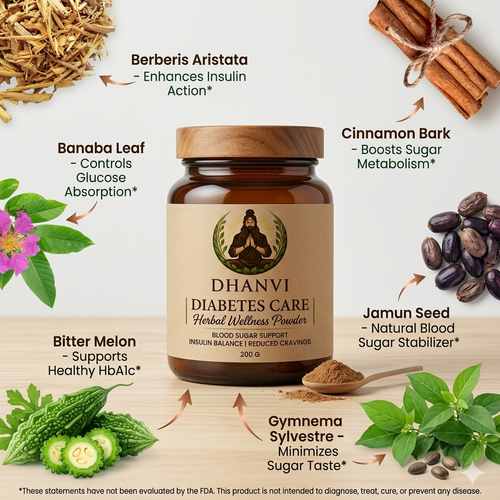 DHANVI DIABETES CARE HERBAL WELLNESS POWDER 200 GRAM