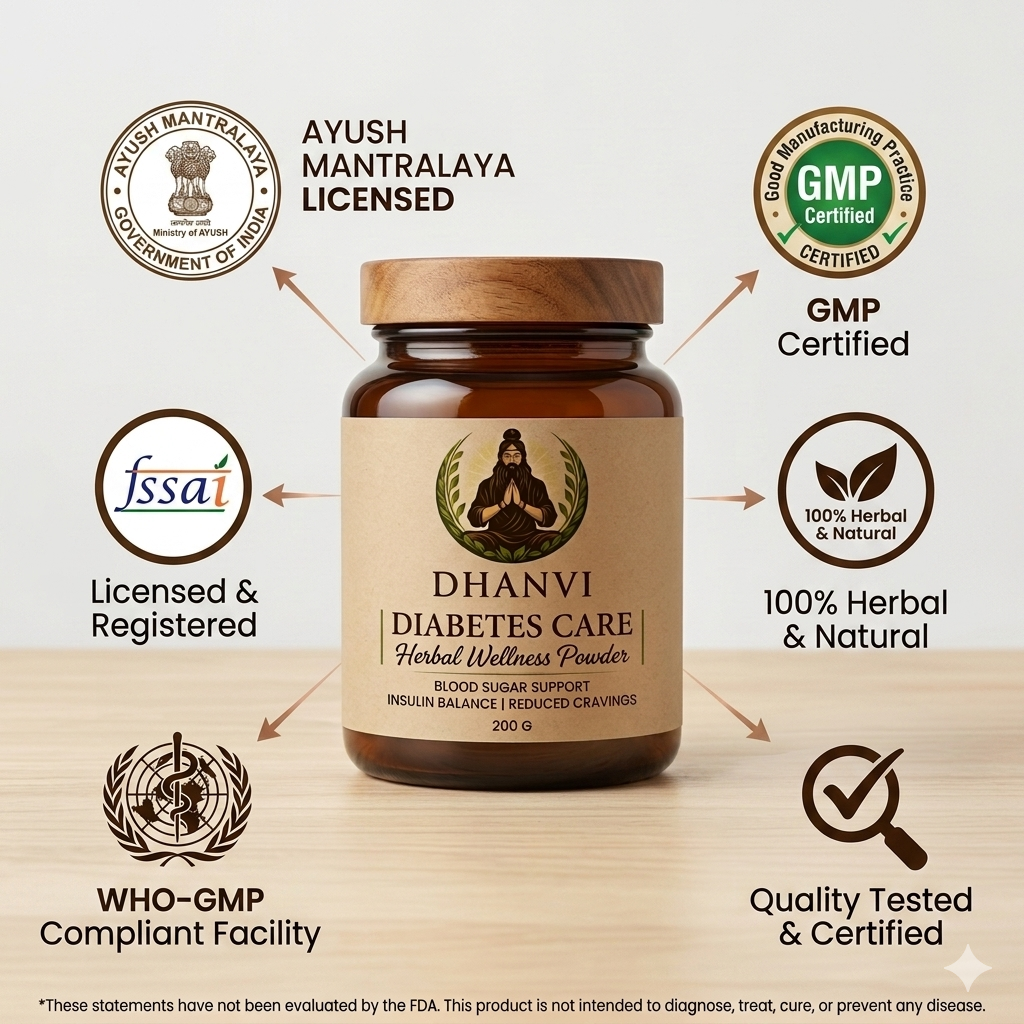 DHANVI DIABETES CARE HERBAL WELLNESS POWDER 200 GRAM