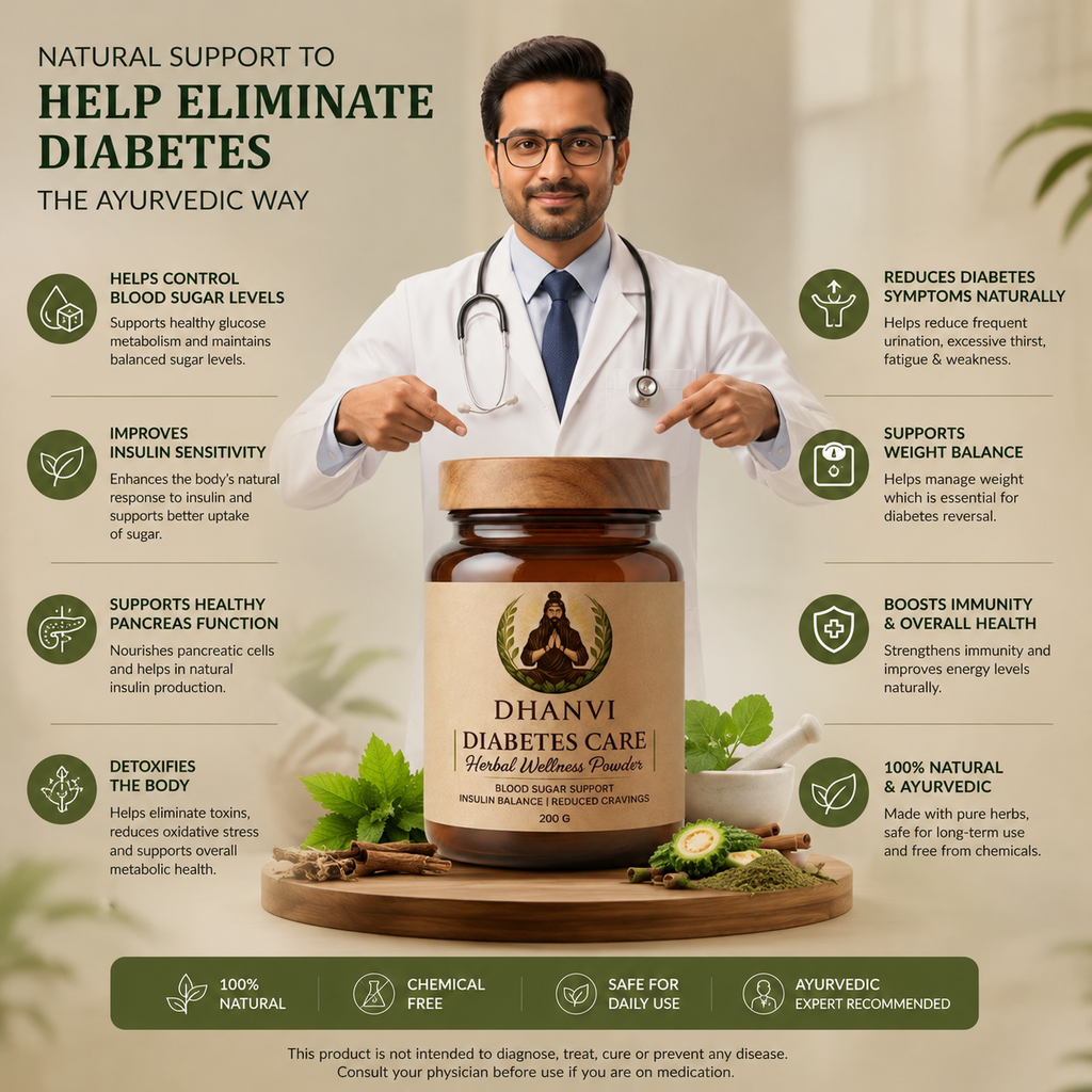DHANVI DIABETES CARE HERBAL WELLNESS POWDER 200 GRAM