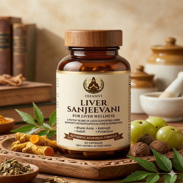 DHANVI Liver Sanjeevani – Advanced Liver Wellness Formula (60 Capsules)