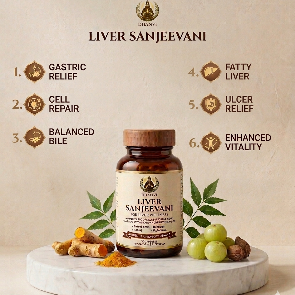 DHANVI Liver Sanjeevani – Advanced Liver Wellness Formula (60 Capsules)