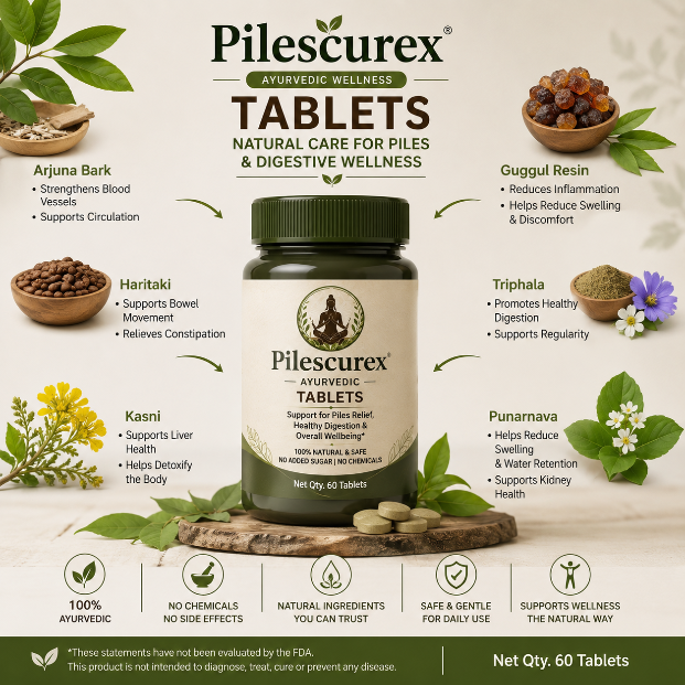 DHANVI Pilescurex Ayurvedic Complete Relief Kit – 4-in-1 Holistic Formula