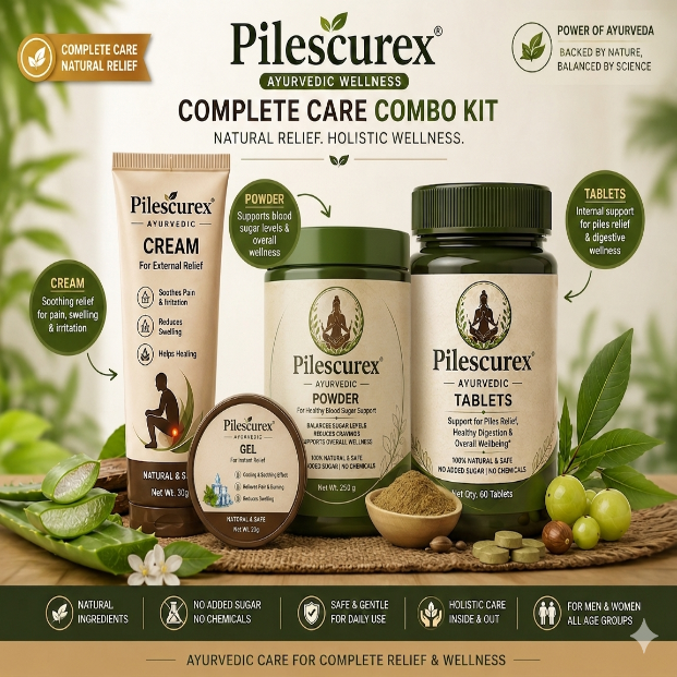DHANVI Pilescurex Ayurvedic Complete Relief Kit – 4-in-1 Holistic Formula