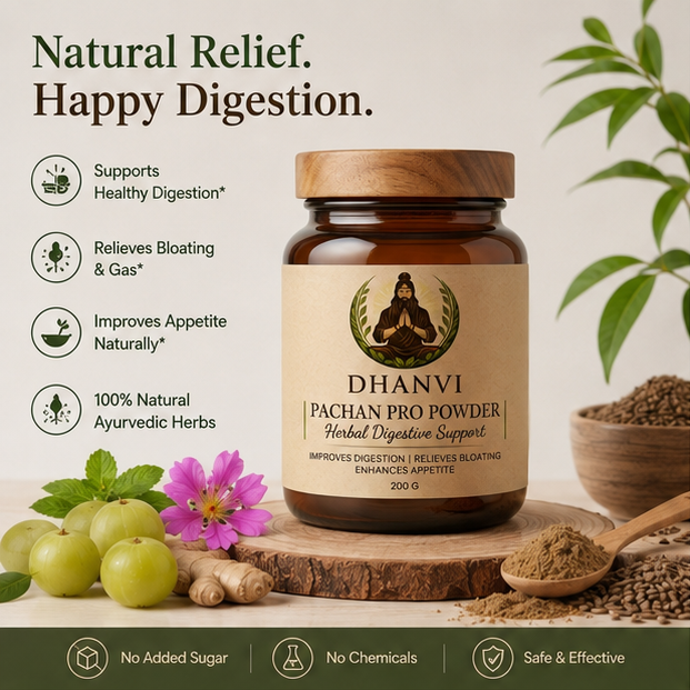 DHANVI PAACHAN PRO POWDER - HERBAL DIGESTIVE SUPPORT (200 GM)