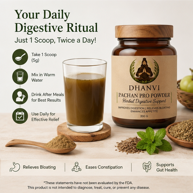 DHANVI PAACHAN PRO POWDER - HERBAL DIGESTIVE SUPPORT (200 GM)