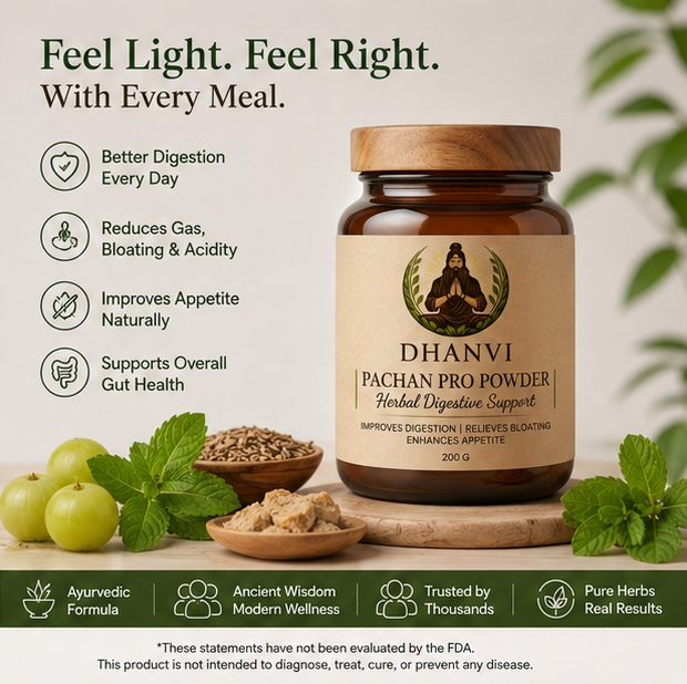 DHANVI PAACHAN PRO POWDER - HERBAL DIGESTIVE SUPPORT (200 GM)