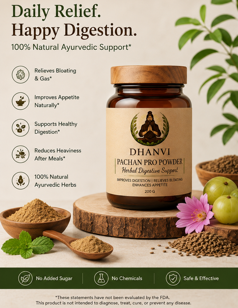 DHANVI PAACHAN PRO POWDER - HERBAL DIGESTIVE SUPPORT (200 GM)