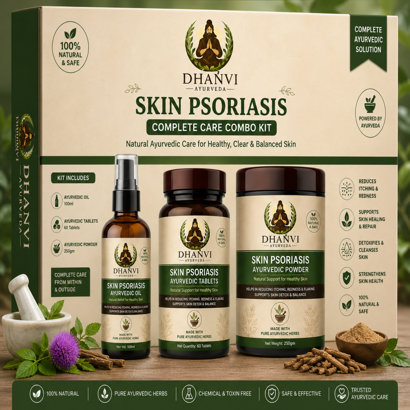 Dhanvi Skin Psoriasis Recovery Kit – The Ultimate 30-Day Skin Transformation