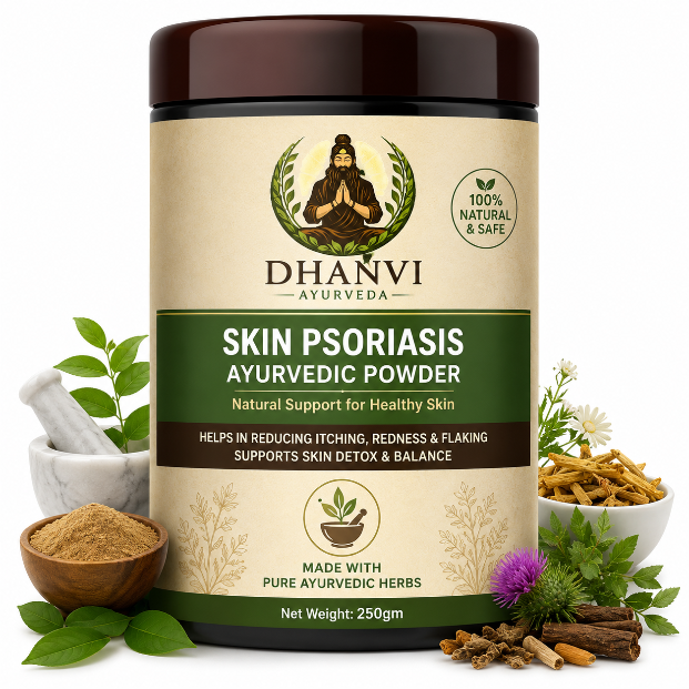DHANVI Ayurveda Skin Psoriasis Ayurvedic Powder (250gm)