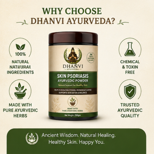 DHANVI Ayurveda Skin Psoriasis Ayurvedic Powder (250gm)