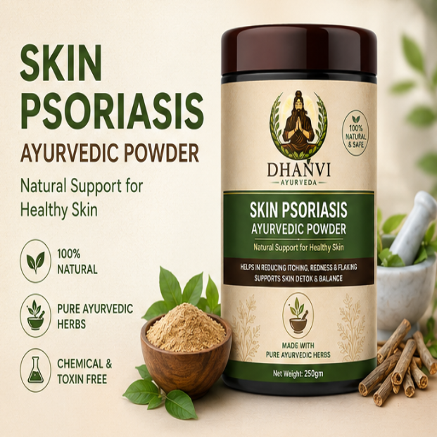 DHANVI Ayurveda Skin Psoriasis Ayurvedic Powder (250gm)